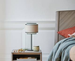 Lampe Bissol lin/craie